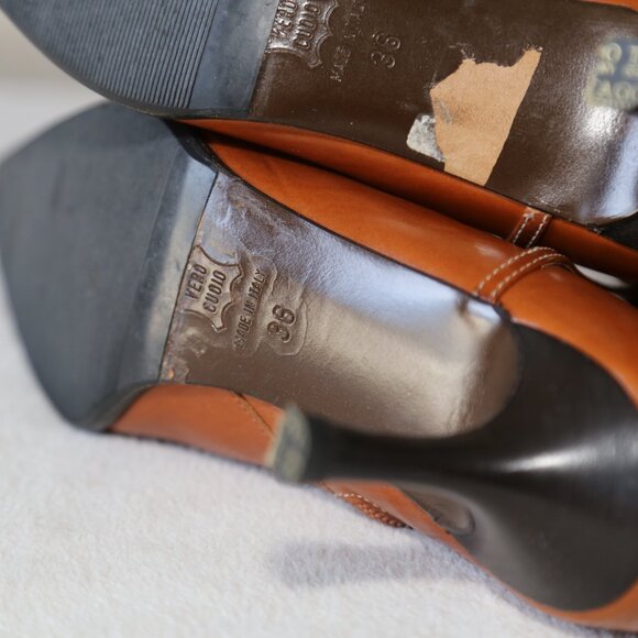 Gorgeous Ballin made in Italy brown buttery leather ankle boots pointed toes 36 - Picture 8 of 9